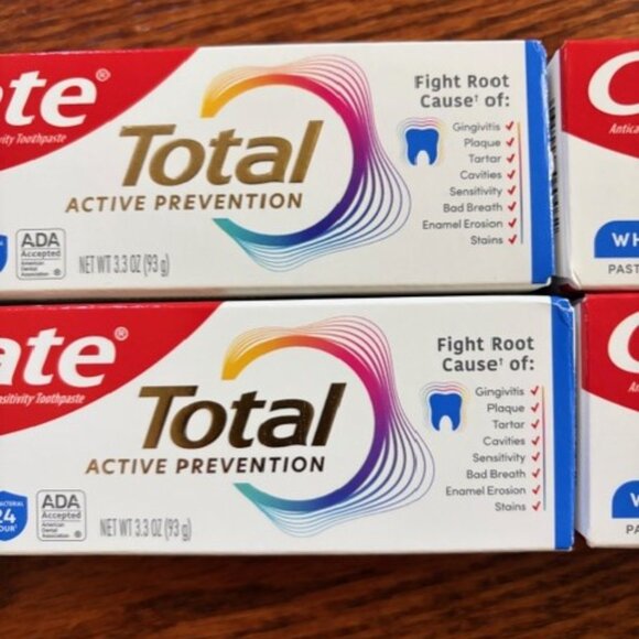 Lot of 4 Colgate Total Active Prevention 3.3 oz each Toothpastes Whitening Paste - Picture 3 of 4